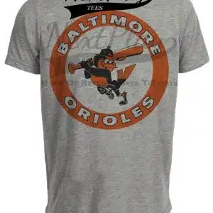 Baltimore Orioles Retro Baseball 1970 Artwork Heather Gray Sublimated T-Shirt