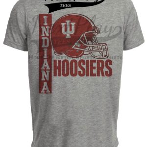 Indiana Hoosiers Throwback Exclusive Retro Football Artwork Heather Gray Sublimated T-Shirt