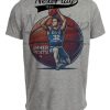 BYU Cougars Jimmer Fredette Exclusive Retro March Madness Basketball Artwork Heather Gray Sublimated T-Shirt