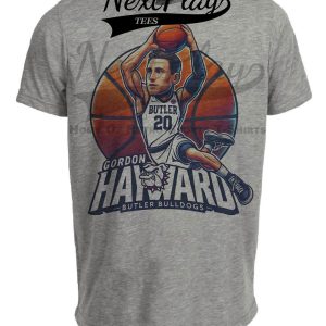 Butler Bulldogs Gordon Haywood Exclusive Retro March Madness Basketball Artwork Heather Gray Sublimated T-Shirt