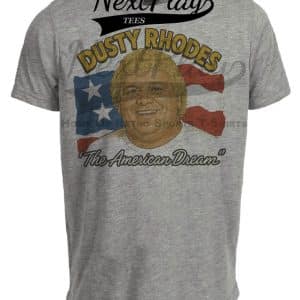 Wrestling Dusty Rhodes The American Dream Exclusive Caricature Artwork Heather Gray Sublimated T-Shirt