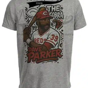 Cincinnati Reds Dave Parker The Cobra Exclusive Caricature Baseball Artwork Heather Gray Sublimated T-Shirt