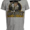 Boston Bruins Ray Bourque Exclusive Caricature Retro Hockey 1989 Artwork Heather Gray Sublimated T-Shirt