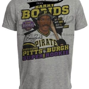 Pittsburgh Pirates Barry Bonds RC Exclusive Retro Baseball 1986 Artwork Heather Gray Sublimated T-Shirt