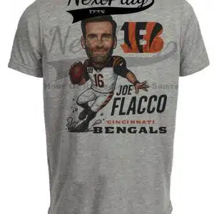 Cincinnati Bengals Joe Flacco Heather Gray Sublimated T-Shirt