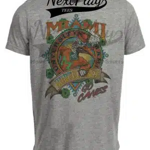 Miami Hurricanes Go Canes Retro Football 1999 Artwork Heather Gray Sublimated T-Shirt