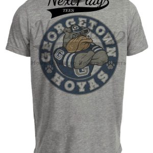 Georgetown Hoyas Retro Basketball 1992 Artwork Heather Gray Sublimated T-Shirt