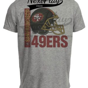 San Francisco 49ers Retro Rivals Football Helmet Artwork Heather Gray Sublimated T-Shirt