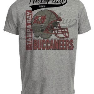 Tampa Bay Buccaneers Retro Rivals Football Helmet Artwork Heather Gray Sublimated T-Shirt