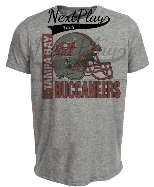 Tampa Bay Buccaneers Retro Rivals Football Helmet Artwork Heather Gray Sublimated T-Shirt