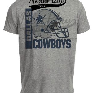 Dallas Cowboys Retro Rivals Football Helmet Artwork Heather Gray Sublimated T-Shirt
