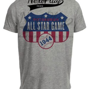 Pittsburgh Pirates Retro All Star Game Baseball 1944 Artwork Heather Gray Sublimated T-Shirt