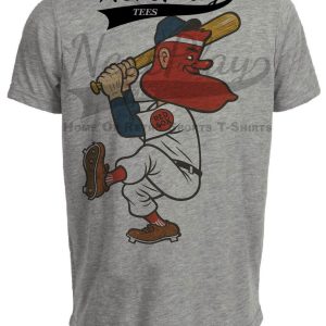 Boston Red Sox Retro Baseball 1950 Artwork Heather Gray Sublimated T-Shirt