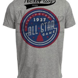 Washington Senators Retro All Star Game Baseball 1937 Artwork Heather Gray Sublimated T-Shirt