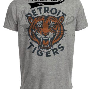 Detroit Tigers Retro Baseball 1957 Artwork Heather Gray Sublimated T-Shirt