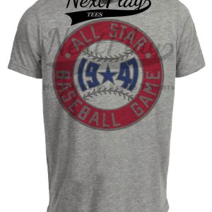 Chicago Cubs Retro All Star Game Baseball 1947 Artwork Heather Gray Sublimated T-Shirt