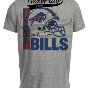 Buffalo Bills Retro Rivals Football Helmet Artwork Heather Gray Sublimated T-Shirt