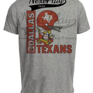 Dallas Texans Rare Retro Football Helmet 1965 Artwork Heather Gray Sublimated T-Shirt