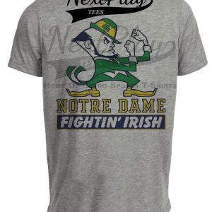 Notre Dame Fighting Irish Retro Football 1972 Artwork Gray Sublimated T-Shirt