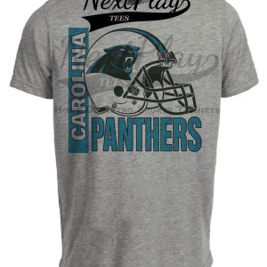 Carolina Panthers Retro Rivals Football Helmet Artwork Heather Gray Sublimated T-Shirt