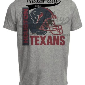 Houston Texans Retro Rivals Football Helmet Artwork Heather Gray Sublimated T-Shirt