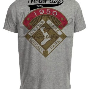Chicago White Sox Retro All Star Game Baseball 1950 Artwork Heather Gray Sublimated T-Shirt