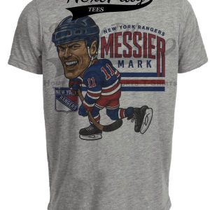 New York Rangers Mark Messier Retro Hockey 1994 Artwork Heather Gray Sublimated T-Shirt