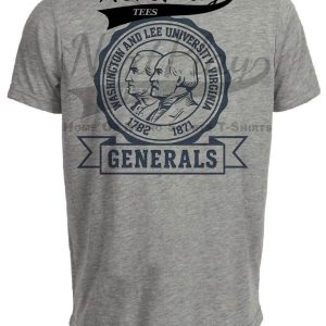 Washington and Lee Generals Retro 1925 Artwork Heather Gray Sublimated T-Shirt