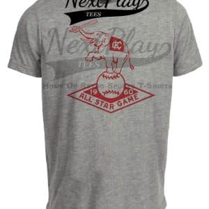 Kansas City Athletics Retro All Star Game Baseball 1960 Artwork Heather Gray Sublimated T-Shirt