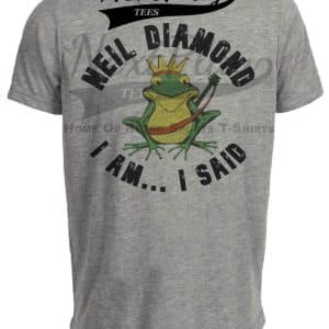Neil Diamond Frog Exclusive Retro Artwork Heather Gray Sublimated T-Shirt
