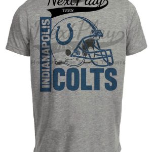 Indianapolis Colts Retro Rivals Football Helmet Artwork Heather Gray Sublimated T-Shirt