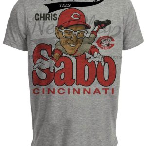Cincinnati Reds Chris Sabo Exclusive Retro Baseball 1988 Artwork Heather Gray Sublimated T-Shirt