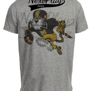 Missouri Tigers Mascot Retro Football 1978 Artwork Heather Gray Sublimated T-Shirt