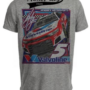 Kyle Larson Retro Racing Gray Sublimated T-Shirt