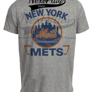 New York Mets Retro Baseball 1988 Artwork Heather Gray Sublimated T-Shirt