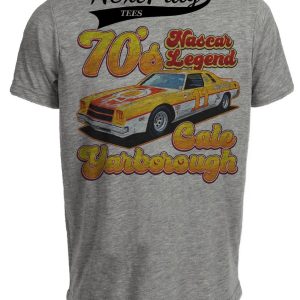 Cale Yarborough 70s Race Car Driver Retro Racing Gray Sublimated T-Shirt