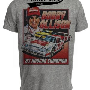 Bobby Allison 1983 Champion Retro Racing Gray Sublimated T-Shirt