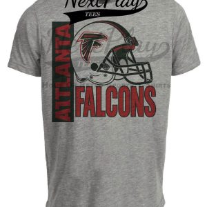 Atlanta Falcons Retro Rivals Football Helmet Artwork Heather Gray Sublimated T-Shirt