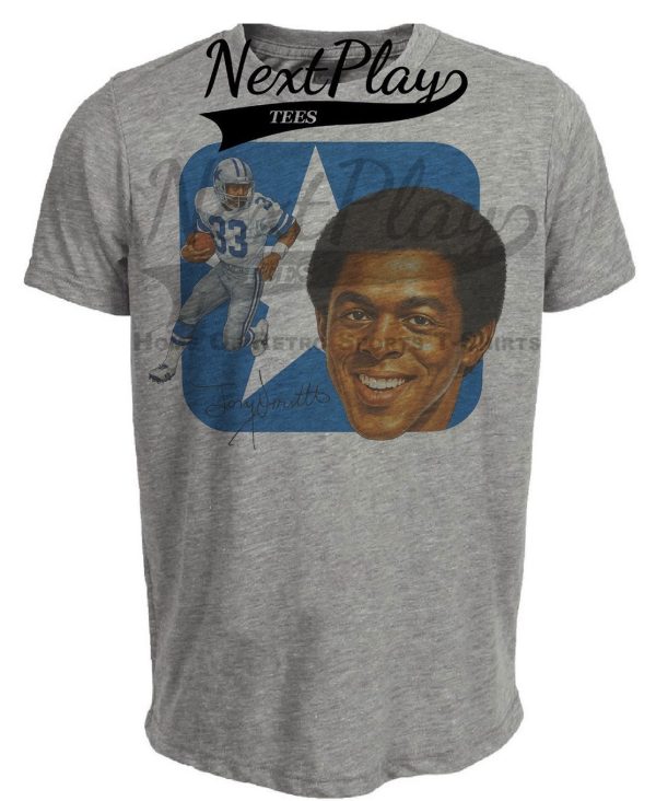 Dallas Cowboys Tony Dorsett Star Retro Football 1982 Artwork Heather Gray Sublimated T-Shirt