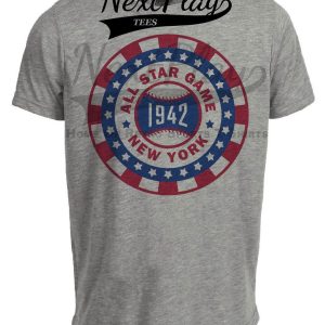 New York Giants Retro All Star Game Baseball 1942 Artwork Heather Gray Sublimated T-Shirt