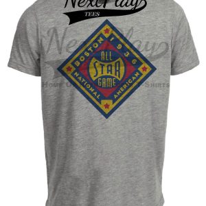 Boston Red Sox Retro All Star Game Baseball 1936 Artwork Heather Gray Sublimated T-Shirt