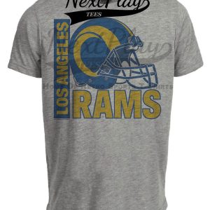 Los Angeles Rams Retro Rivals Football Helmet Artwork Heather Gray Sublimated T-Shirt