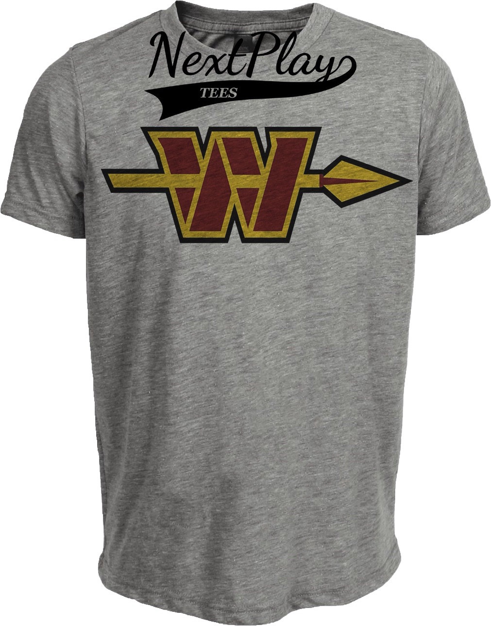 Washington Commanders Spear Football Gray Sublimated T-Shirt