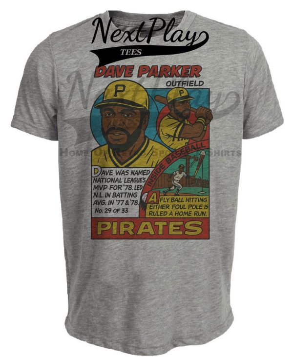 Pittsburgh Pirates Dave Parker Retro Baseball 1979 Artwork Heather Gray Sublimated T-Shirt