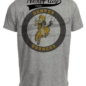 Denver Broncos Retro Football 1960 Artwork Heather Gray Sublimated T-Shirt