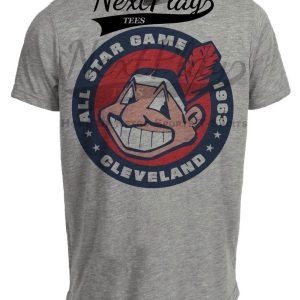 Cleveland Indians Retro All Star Game Baseball 1963 Artwork Heather Gray Sublimated T-Shirt