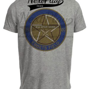 Brooklyn Dodgers Retro All Star Game Baseball 1949 Artwork Heather Gray Sublimated T-Shirt