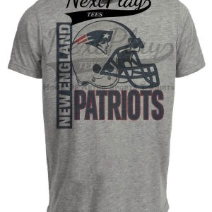 New England Patriots Retro Rivals Football Helmet Artwork Heather Gray Sublimated T-Shirt