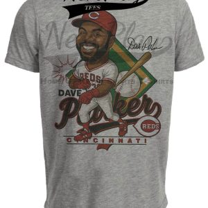 Cincinnati Reds Dave Parker Exclusive Retro Baseball 1985 Artwork Heather Gray Sublimated T-Shirt