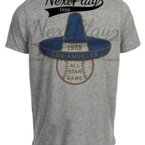 Los Angeles Dodgers Retro All Star Game Baseball 1959 Artwork Heather Gray Sublimated T-Shirt